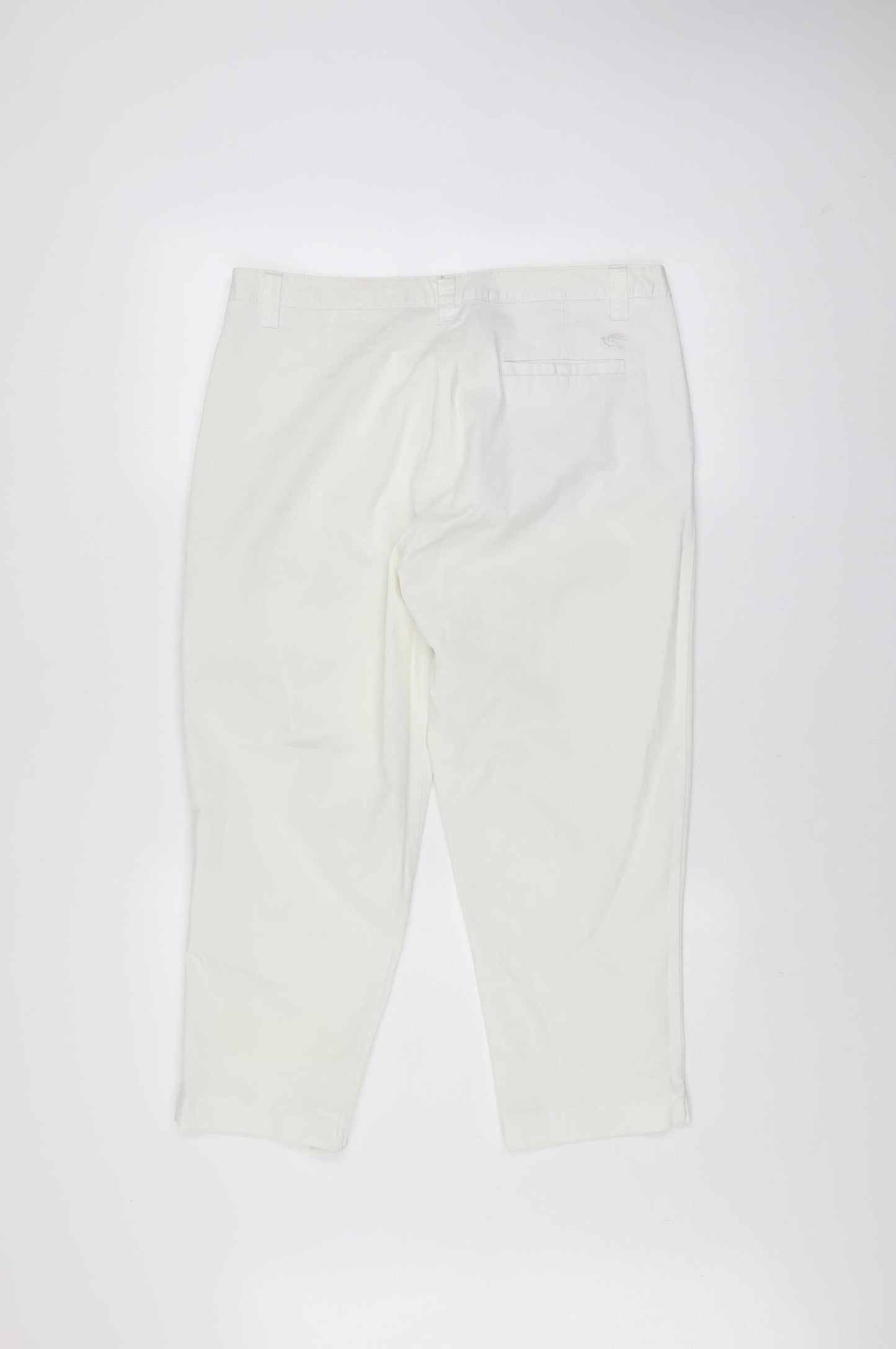 Kartel Women’s Ivory Chino Trousers L Cotton Twill Straight Leg