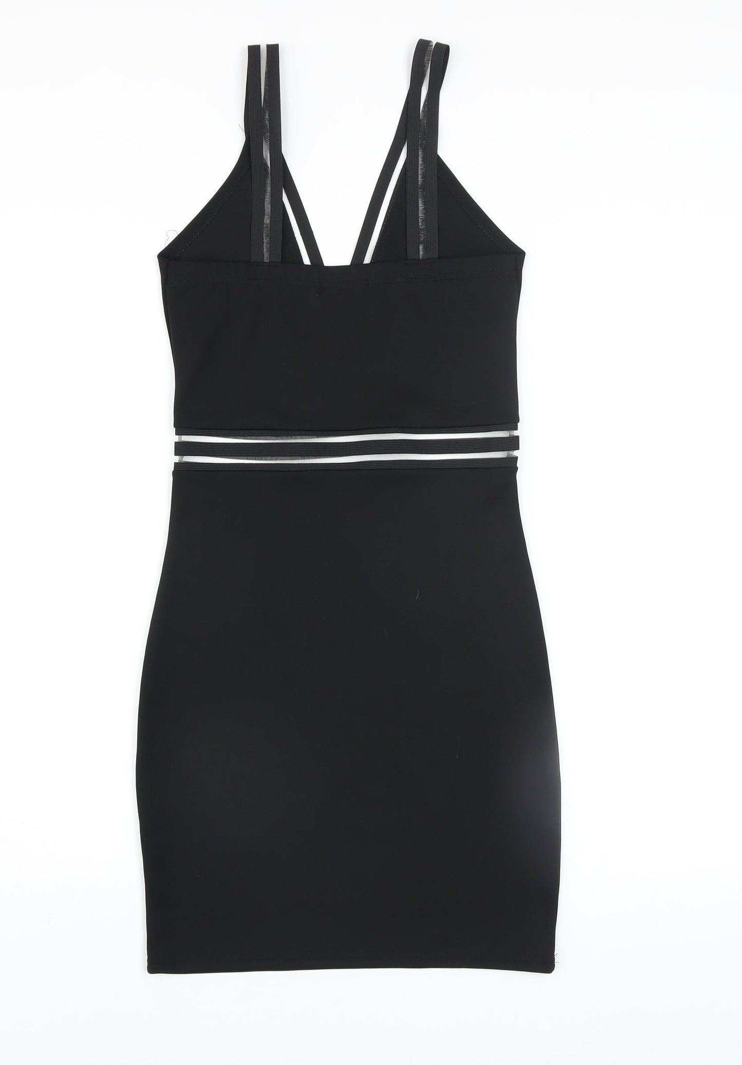 I-X London Women’s Black Size 8 Bodycon V-Neck Sleeveless Dress