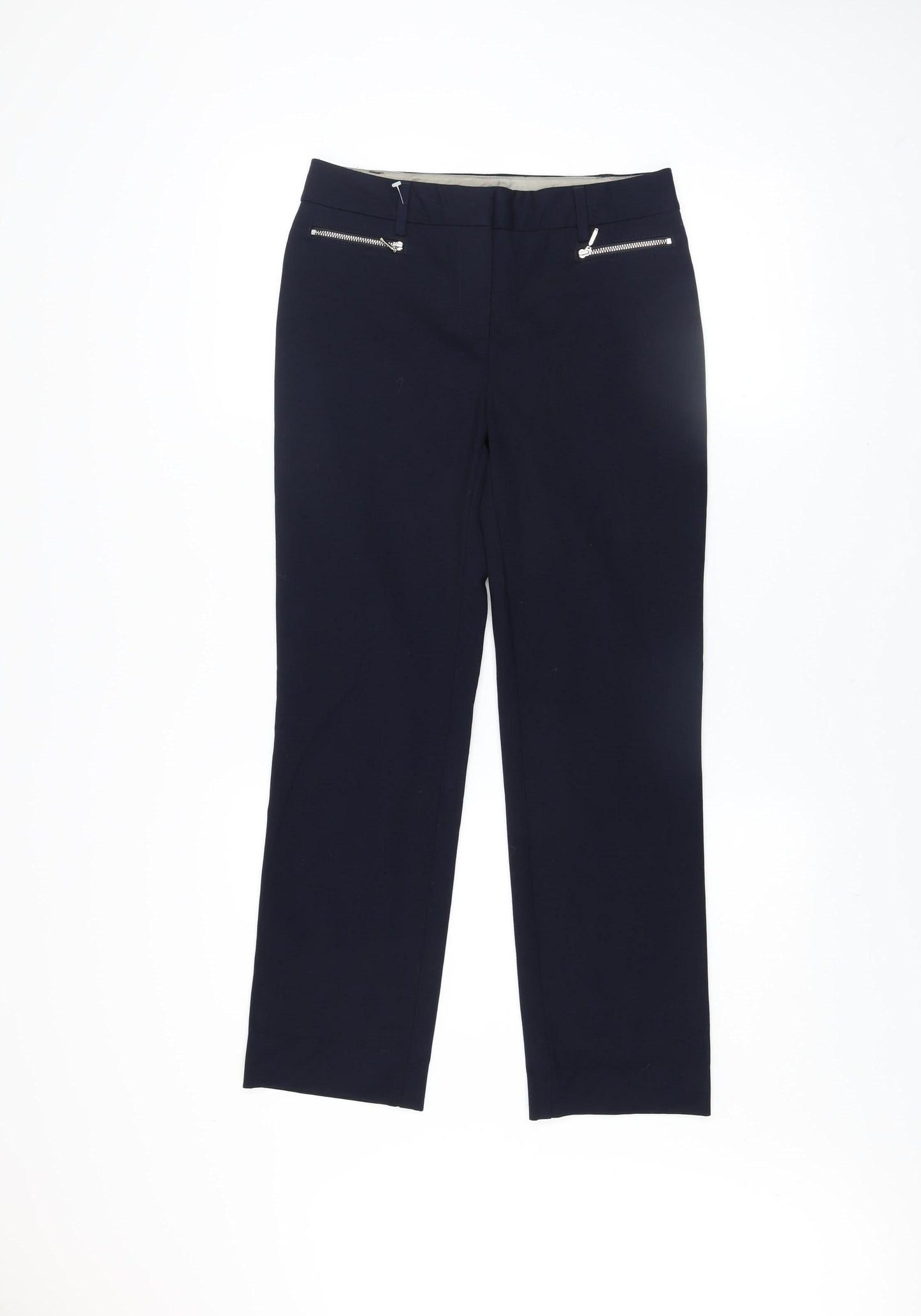 Marks and Spencer Women's Blue Size 6 Slim Fit Stretch Dress Pants