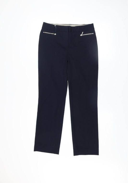Marks and Spencer Women's Blue Size 6 Slim Fit Stretch Dress Pants