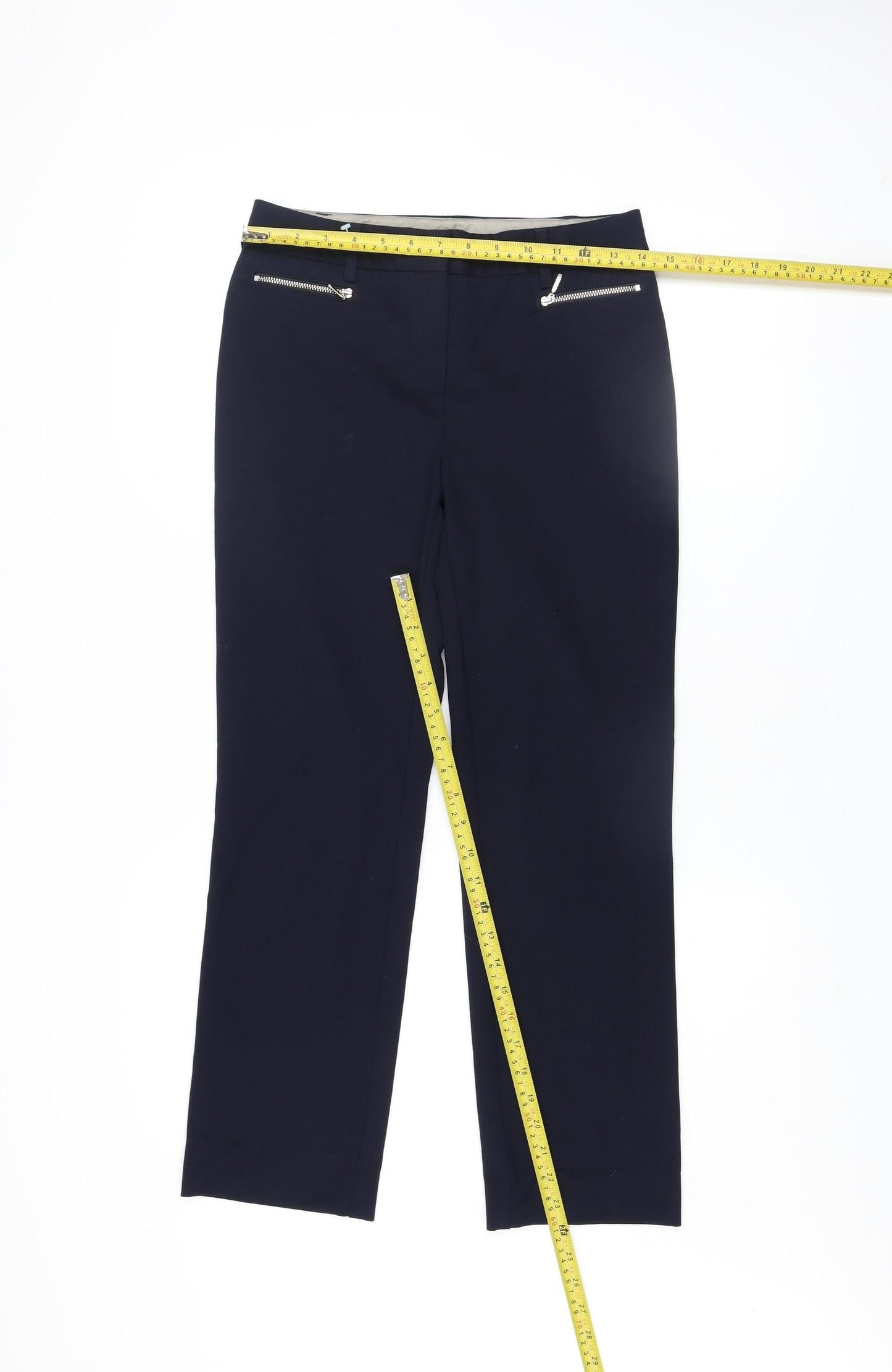 Marks and Spencer Women's Blue Size 6 Slim Fit Stretch Dress Pants