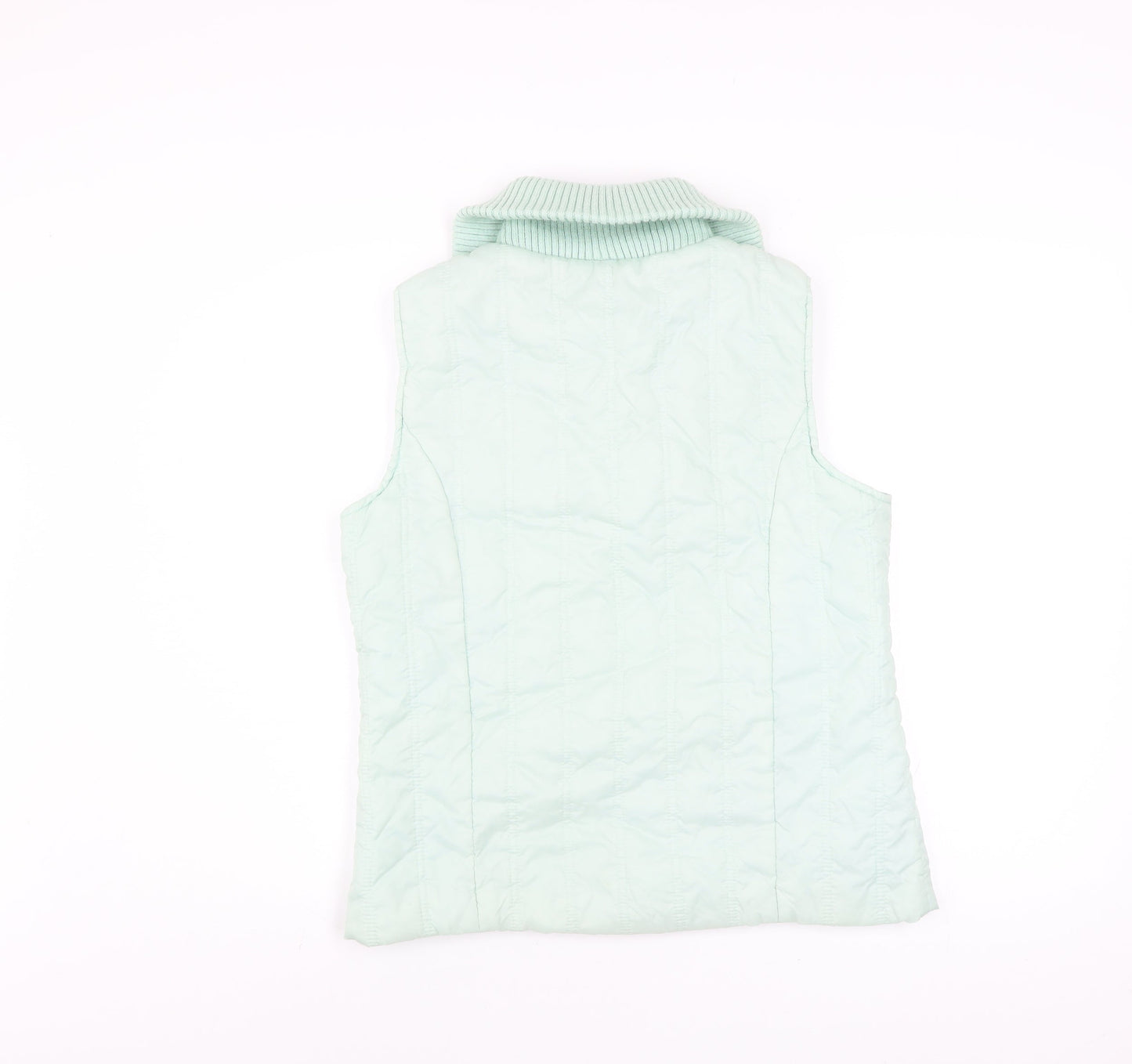 Paco Sport Women Green Quilted Sleeveless Waistcoat Size S
