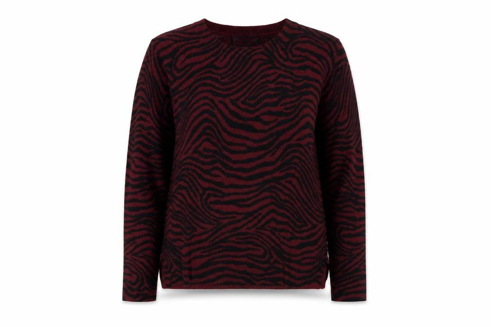 Marks & Spencer Women's Brown Animal Print Long Sleeve Jumper Size 12
