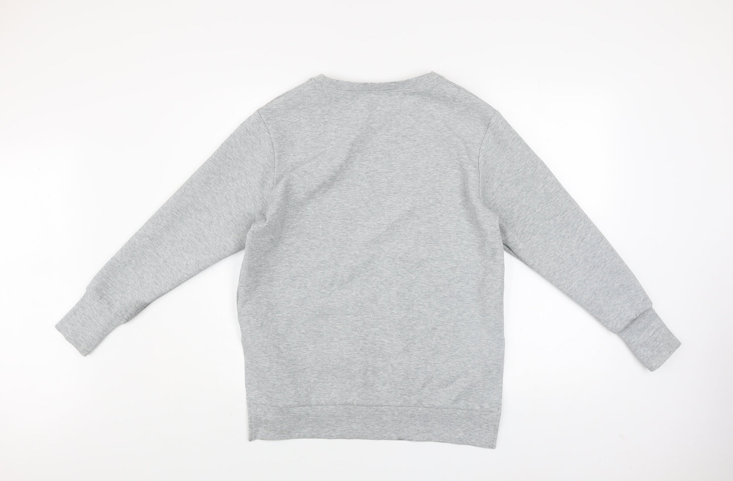 Peachylean Women Grey Pullover Sweatshirt Small Cotton Blend