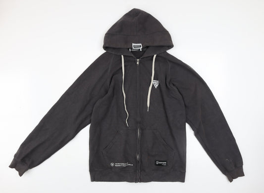 Gaming Never Dies Mens Grey XL Zip Hoodie Full Zip Casual Jacket