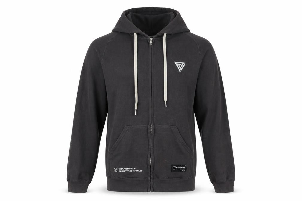 Gaming Never Dies Mens Grey XL Zip Hoodie Full Zip Casual Jacket