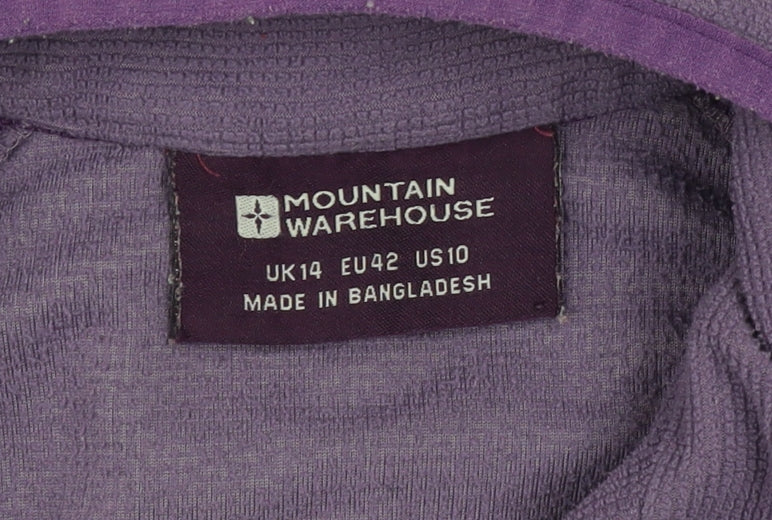 Mountain Warehouse Womens Purple 1/2 Zip Fleece Sweatshirt UK14
