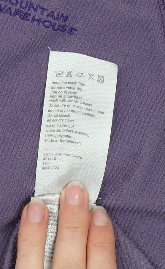 Mountain Warehouse Womens Purple 1/2 Zip Fleece Sweatshirt UK14