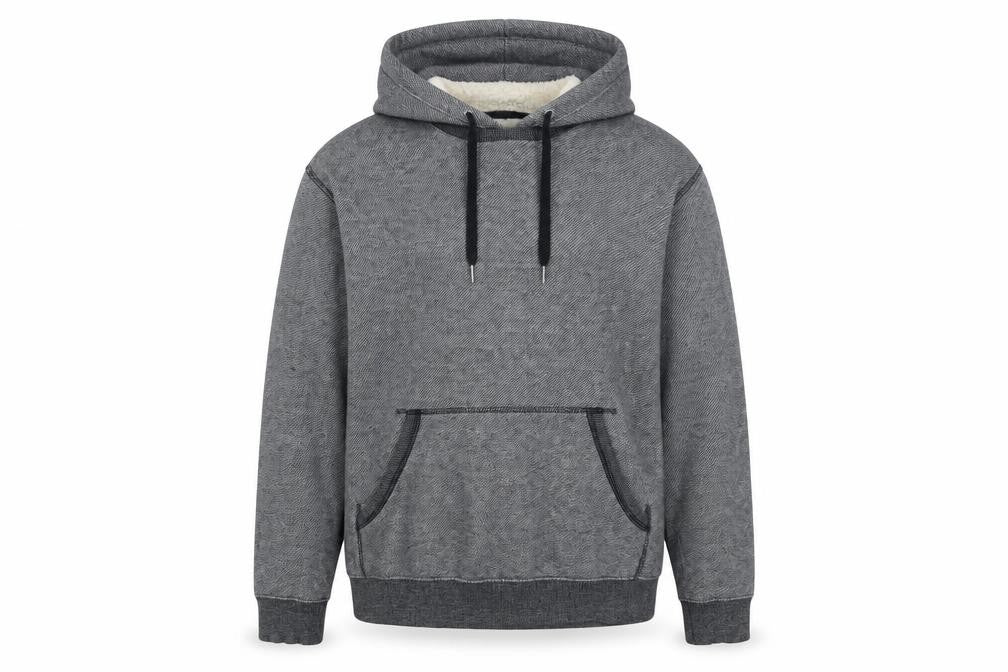 H&M L.O.G.G. Mens Grey Pullover Fleece Hoodie Size M Regular Fit