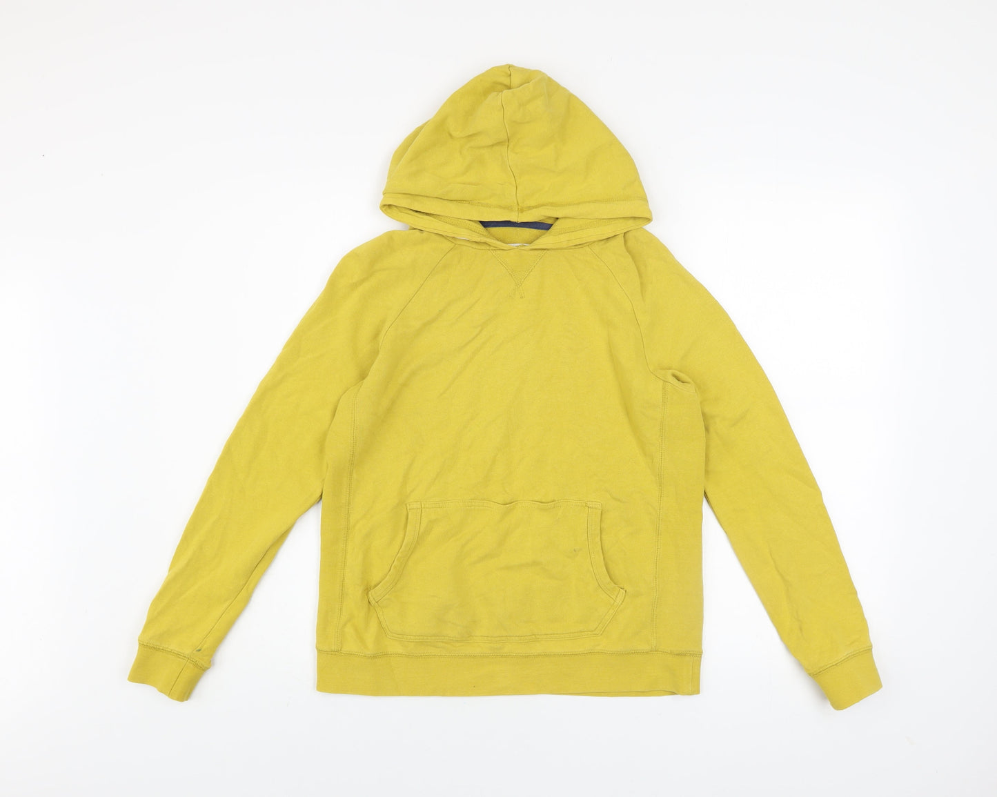 Boden Boys Yellow Pullover Hoodie 11-12 Years Cotton Long Sleeve