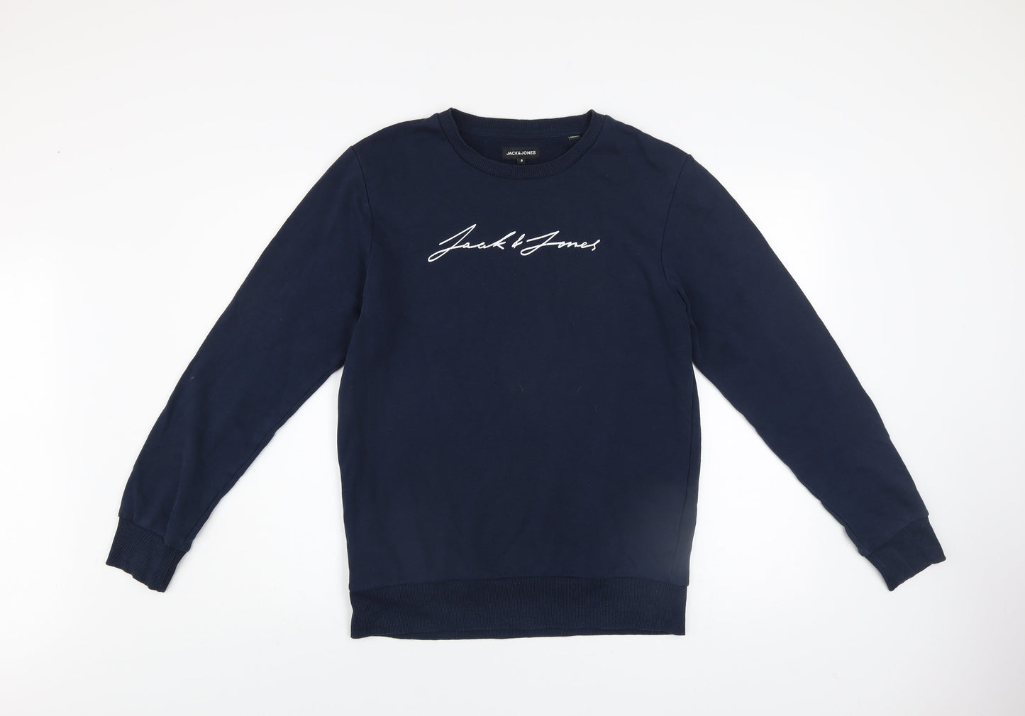 Jack & Jones Men's Blue Logo Pullover Sweatshirt Size S