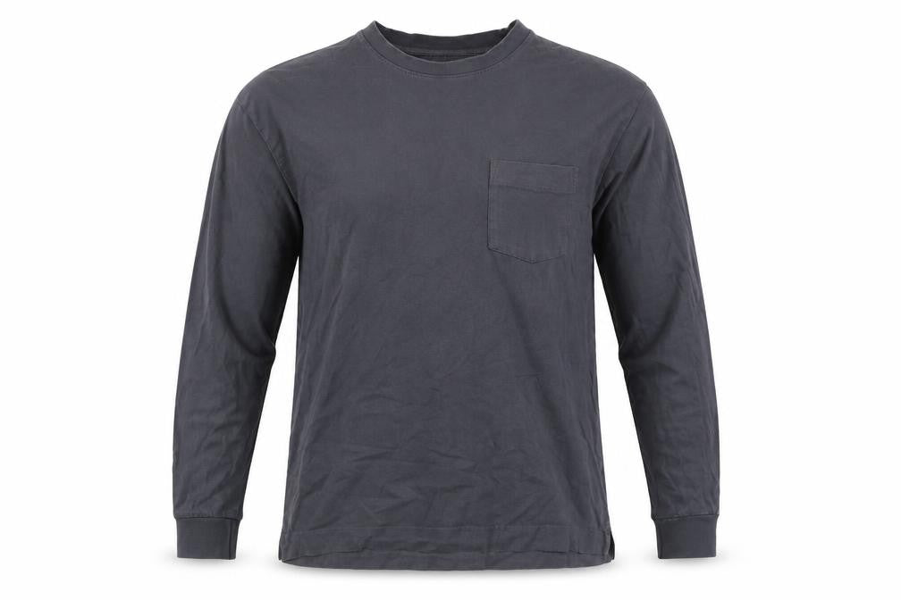 Dunnes Men's Navy Long Sleeve Cotton Crew Neck Top Medium