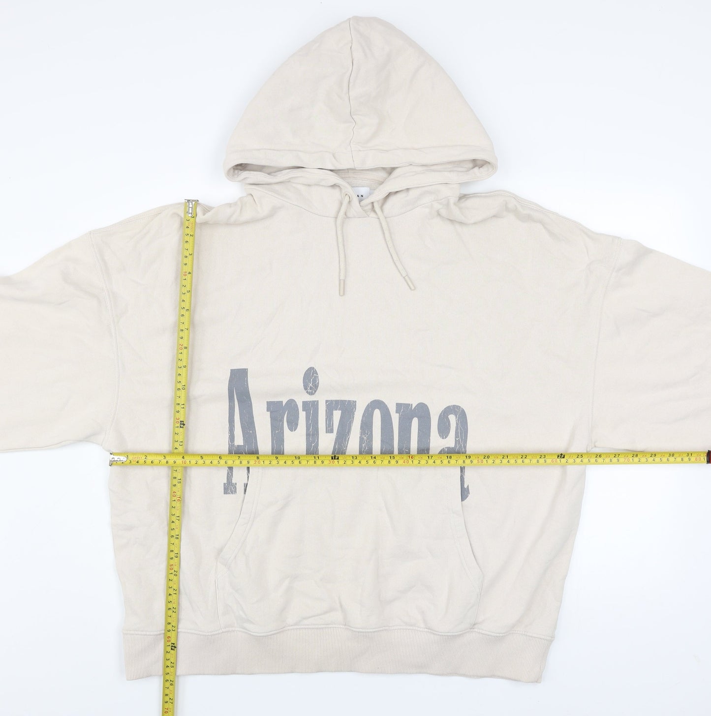 Topman Men’s Beige Arizona Graphic Pullover Hoodie Size L