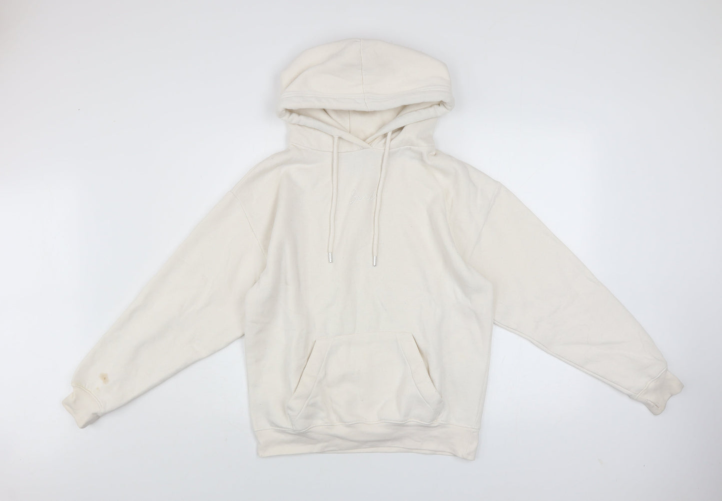 Bench Women Beige Pullover Hoodie UK 10 Cotton Polyester