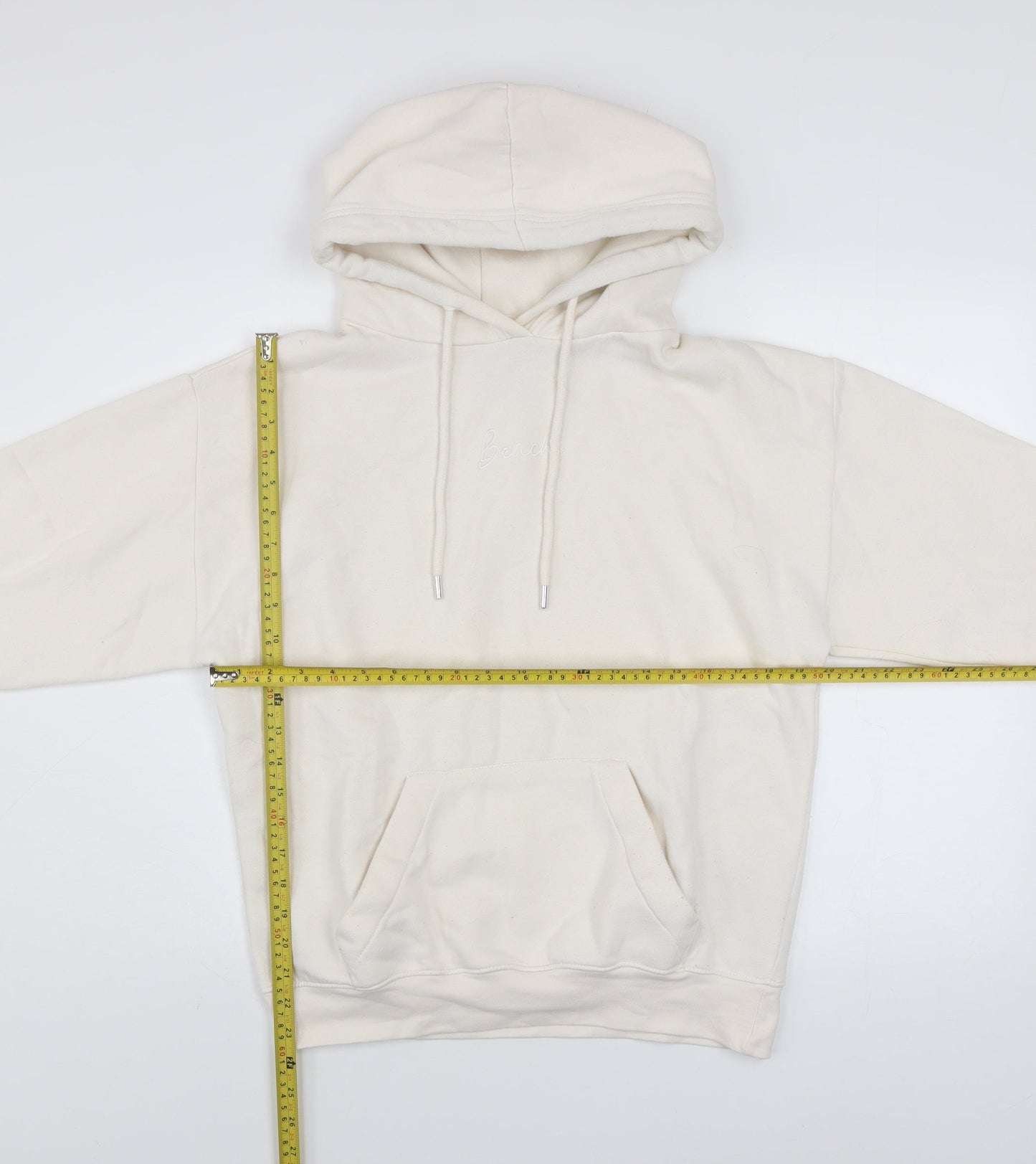 Bench Women Beige Pullover Hoodie UK 10 Cotton Polyester