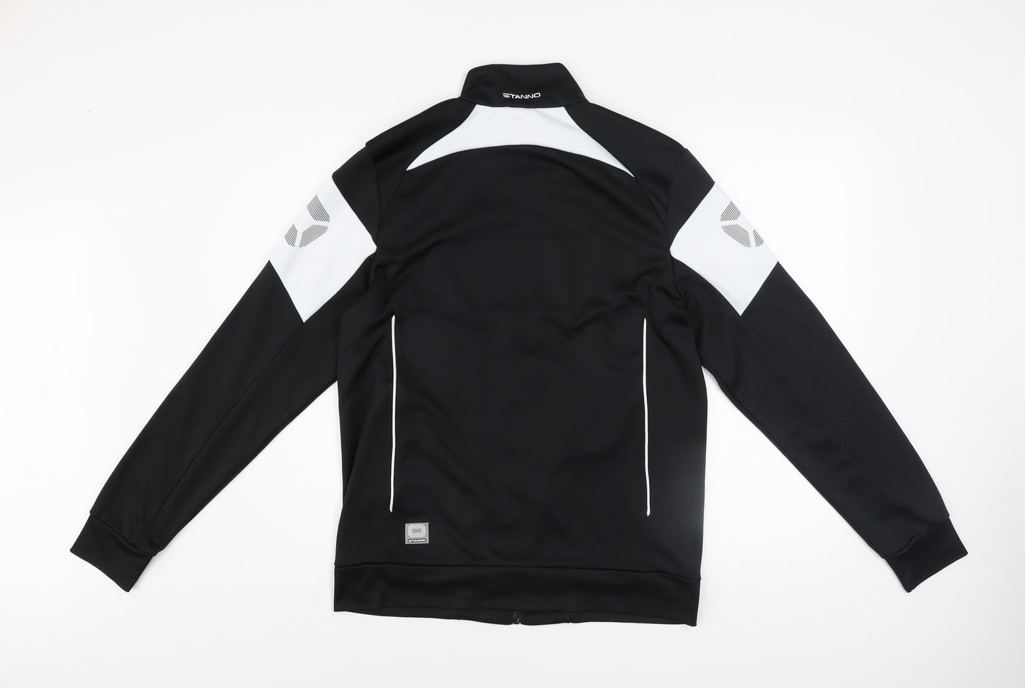 Stanno Men's Black Track Jacket Size M Colourblock Full Zip Activewear