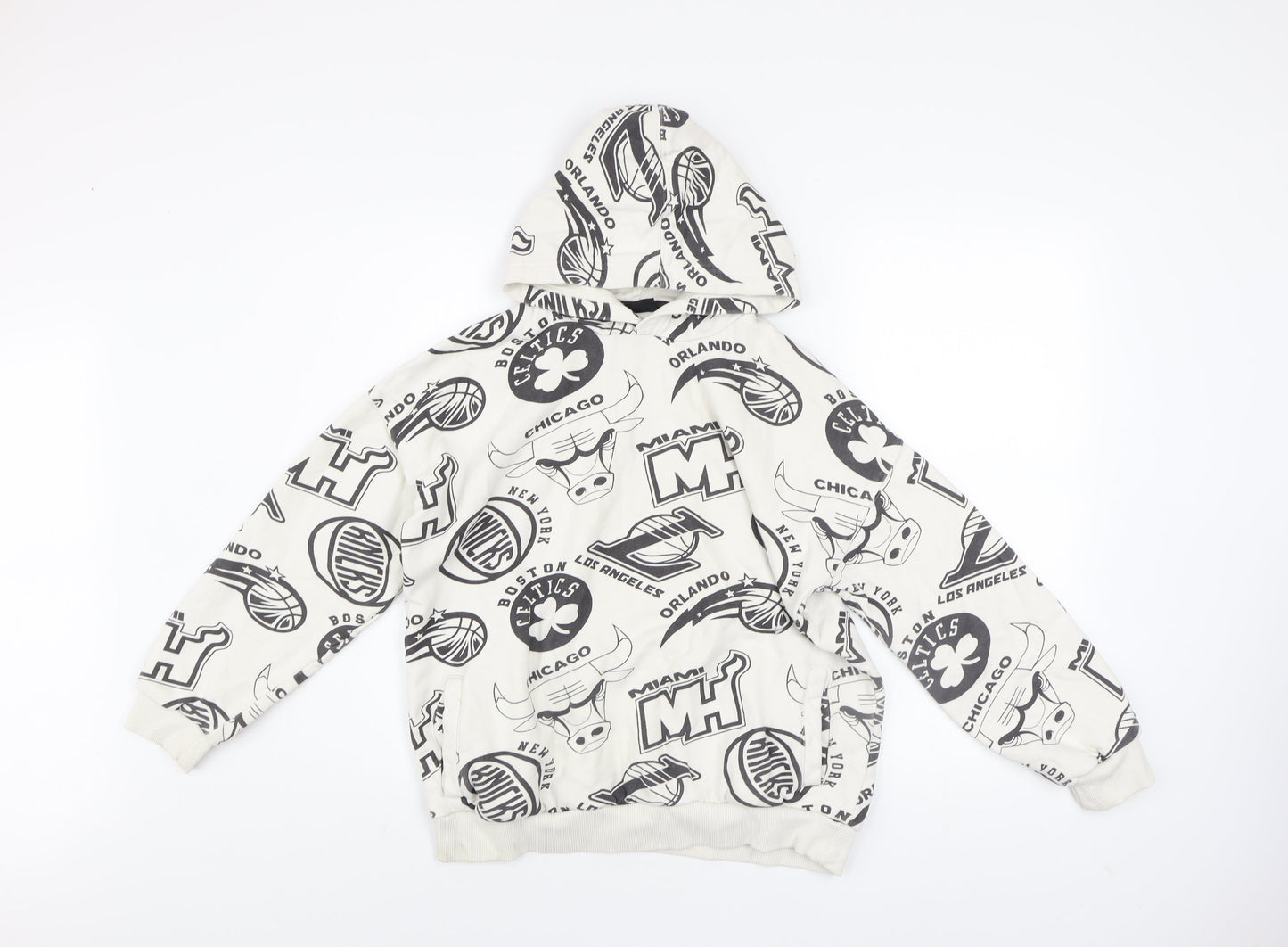 Marks and Spencer Boys Multicoloured NBA Pullover Hoodie 12-13Y Fleece Cotton