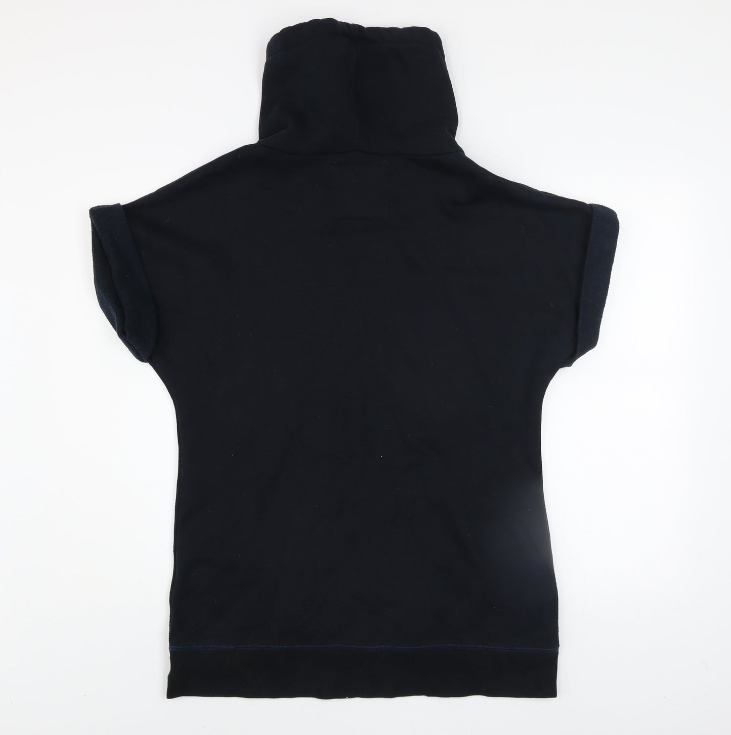 Strawberry Bay Women Black Size 12 T-Shirt Dress High Neck Zip Pockets