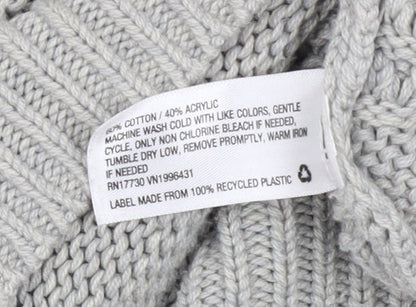Universal Thread Women Grey XL Chunky Knit Crew Neck Jumper