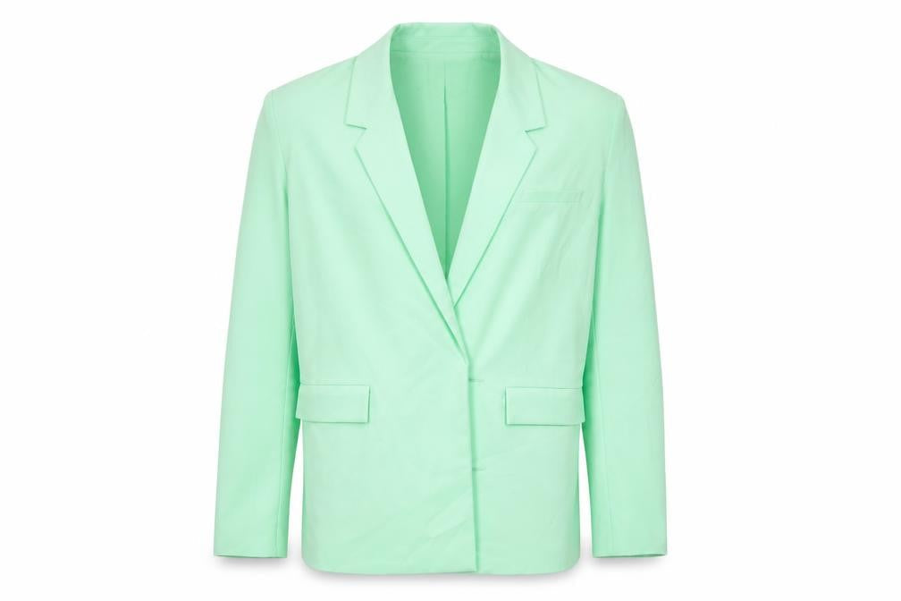 SLA The Label Mint Green Unisex S Blazer Lined Classic Mid-Length