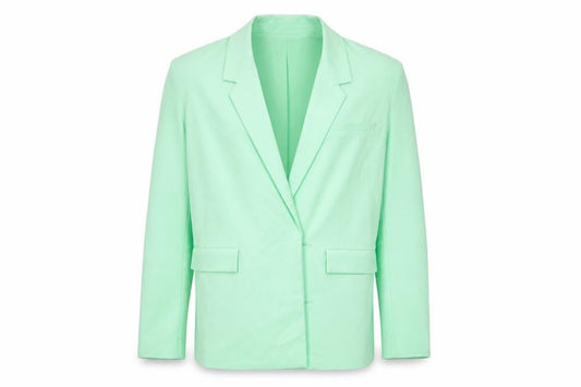 SLA The Label Mint Green Unisex S Blazer Lined Classic Mid-Length