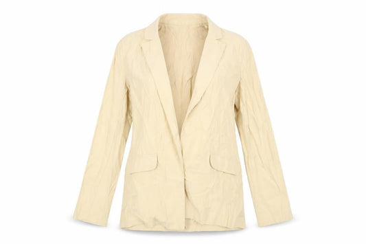 Primark Women Beige Size 10 Blazer Jacket Sustainable Viscose Blend