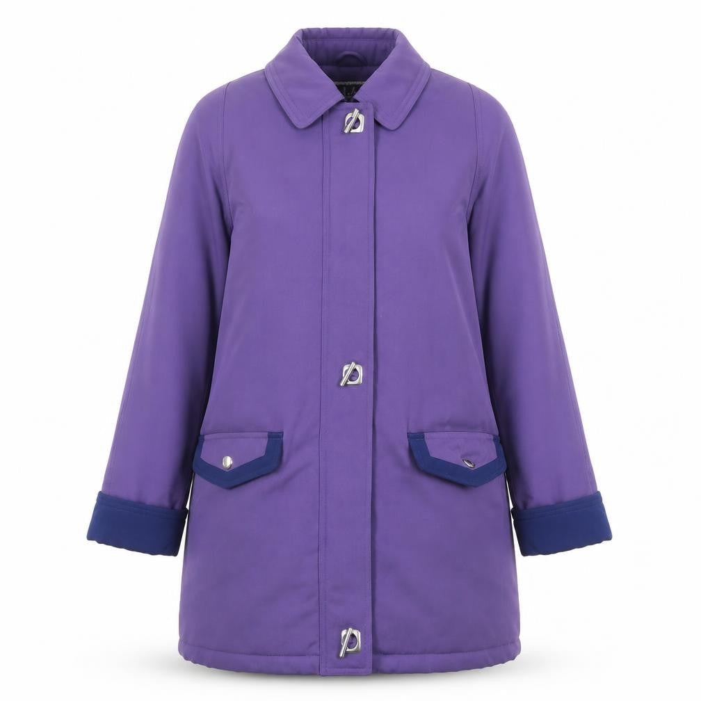 Isle Women’s Purple Polyester Mid-Length Overcoat Size 12