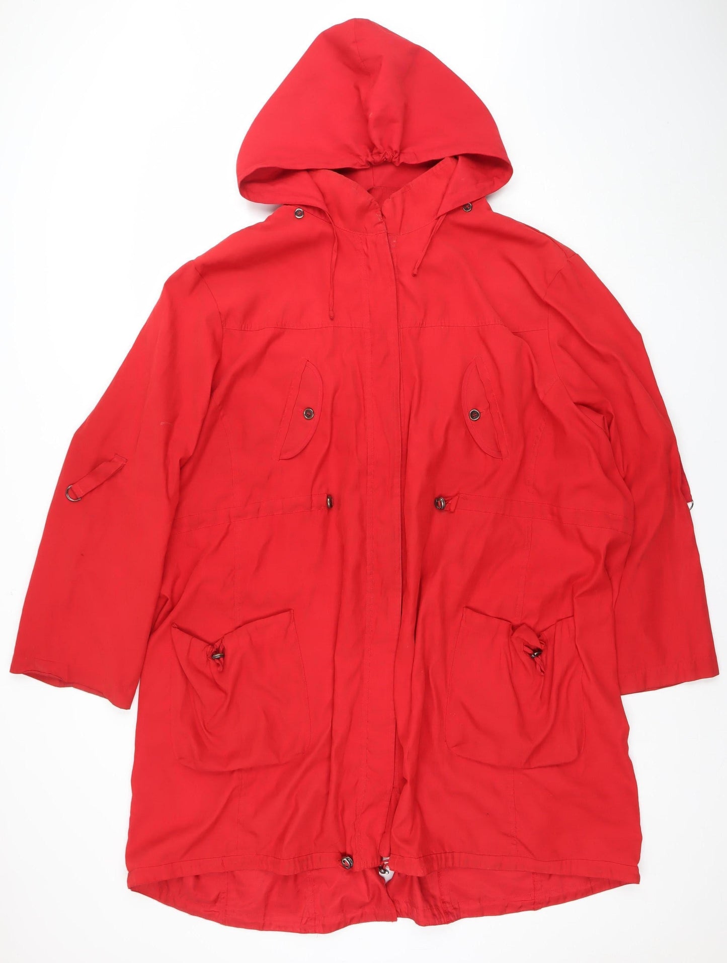 Challenge by Regatta Womens Red Hooded Parka Jacket Size 6