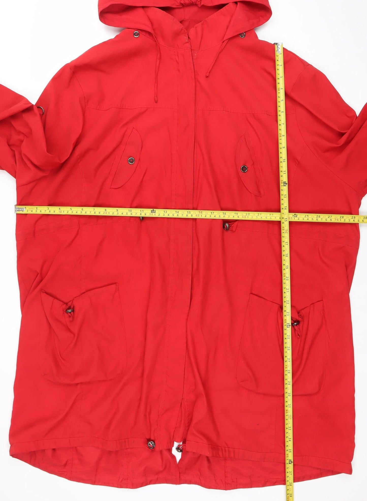 Challenge by Regatta Womens Red Hooded Parka Jacket Size 6