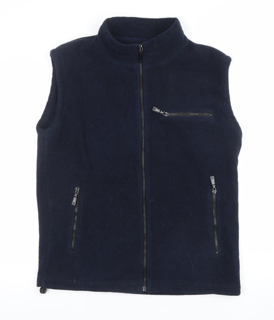 Country Trader Womens Blue Fleece Zip Waistcoat Bodywarmer Size L