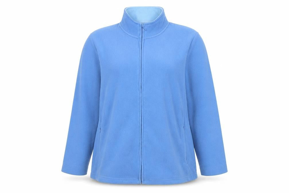 ISLE ESSENTIALS Women Blue Fleece Full Zip Jacket Size 22