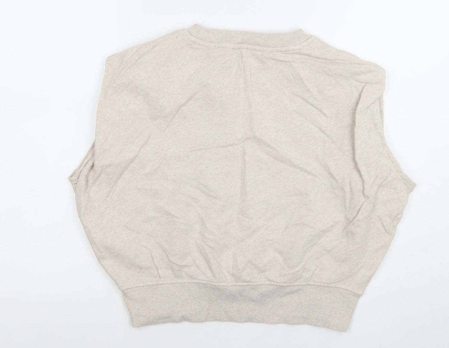 DKNY Jeans Women's Beige Sleeveless Crew Neck Cotton Top Size 12