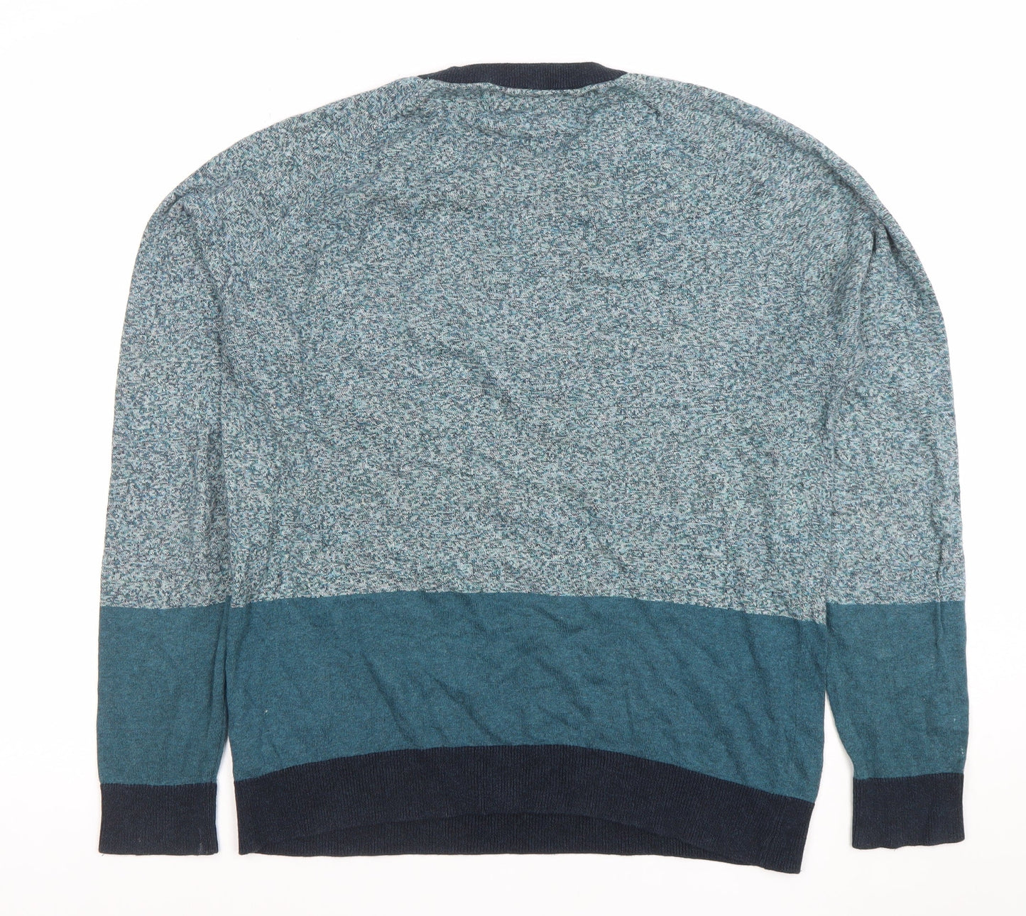 Next Men's Blue Cotton Crew Neck Jumper Size L Long Sleeve