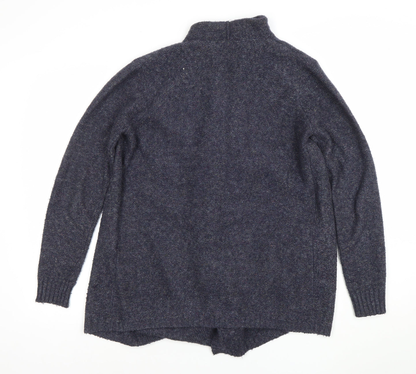 FatFace Women’s Blue Wool Blend Open Front Cardigan Size 14