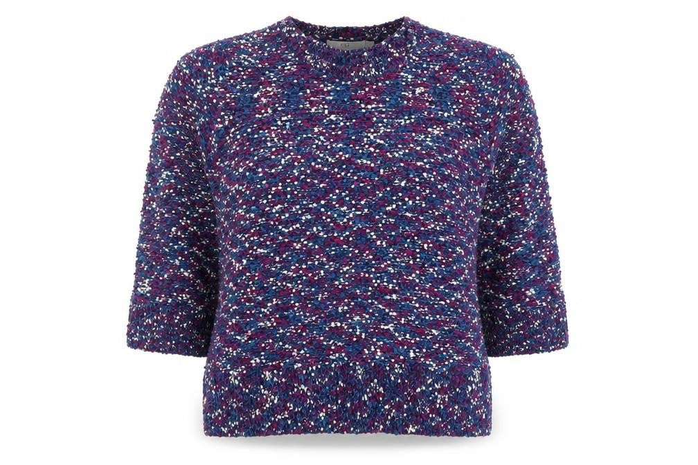 Isle Women's Multicoloured Chunky Knit Crew Neck Pullover Jumper M