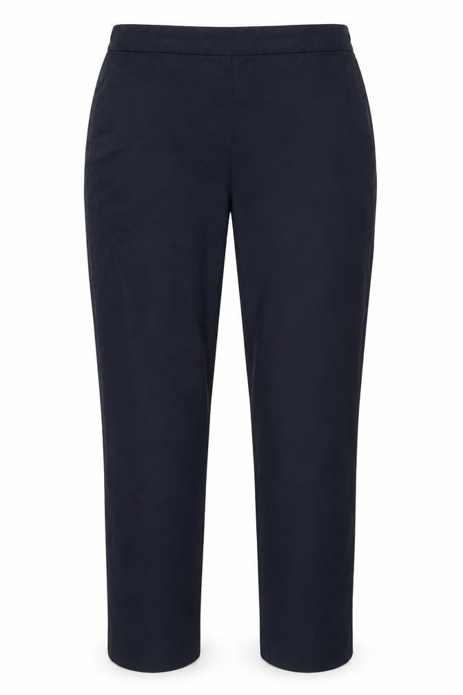 Zara Women Black XL Stretch Cotton Blend Straight Trousers