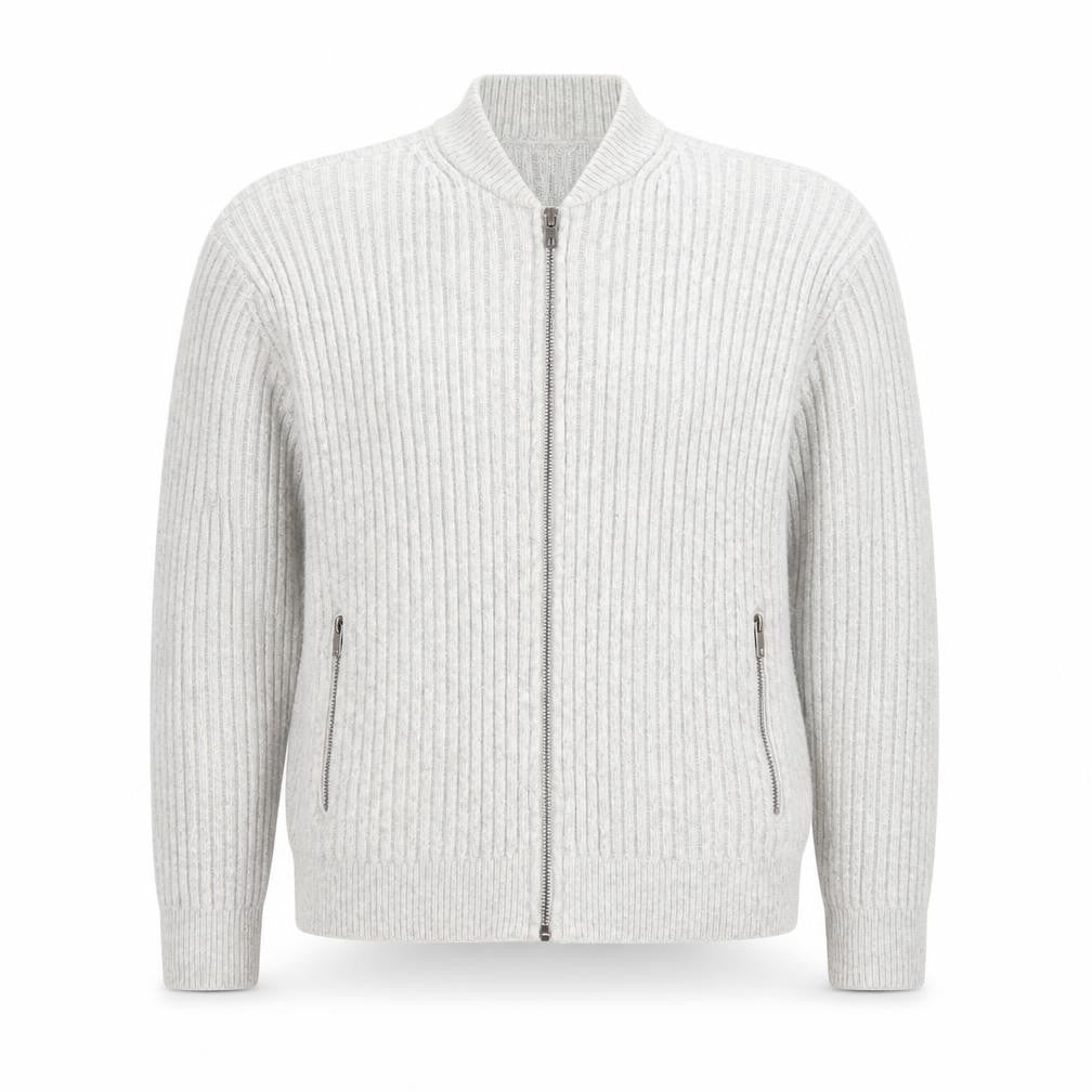 Marks & Spencer Men’s Grey Wool Blend Full Zip Jumper M