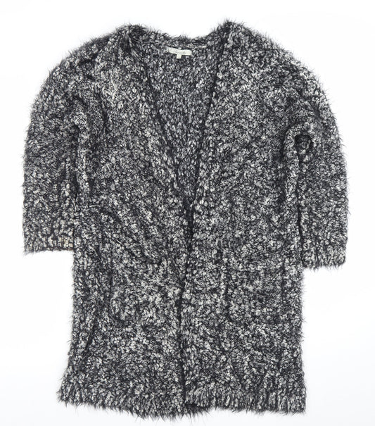 Peacocks Women’s Grey Chunky Knit Open Front Cardigan Size S