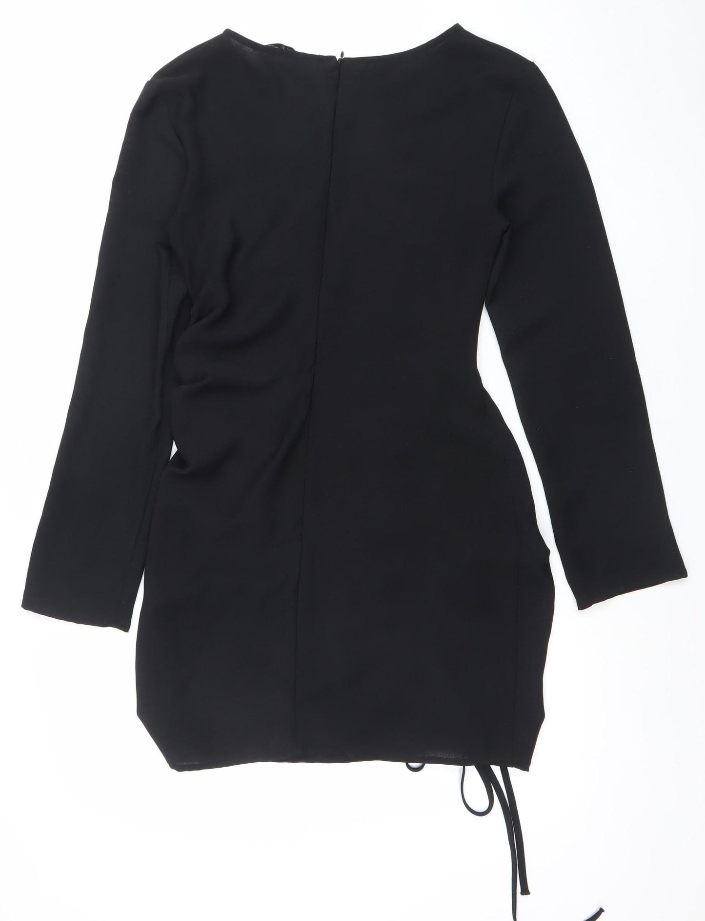 Zara Women’s Black Long Sleeve Bodycon Knee Length Dress Size 12