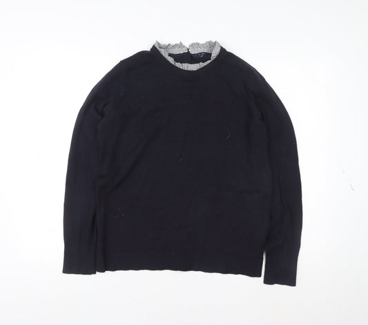 Next Women’s Navy Pullover Sweatshirt UK 14 Classic Knit Jumper
