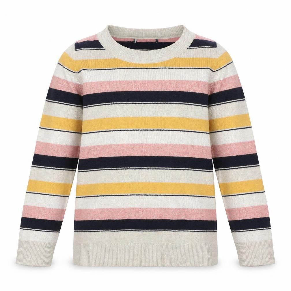 Next Girls Multicoloured Striped Knit Pullover Sweatshirt - Size 8 Years