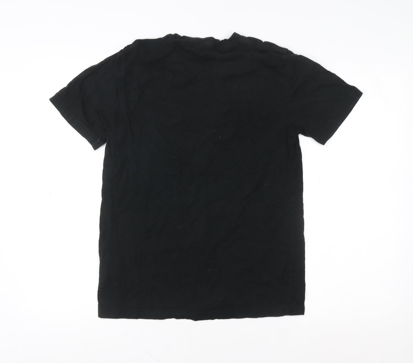True Religion Womens Black Graphic Logo Cotton T-Shirt Size S