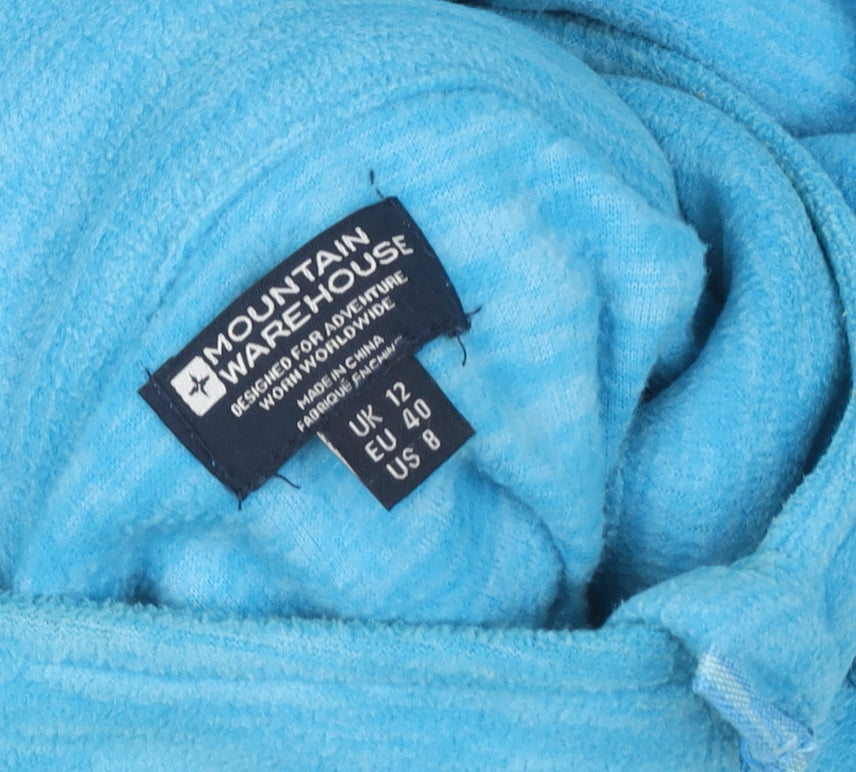 Mountain Warehouse Women's Blue 1/2 Zip Fleece Sweatshirt UK 12