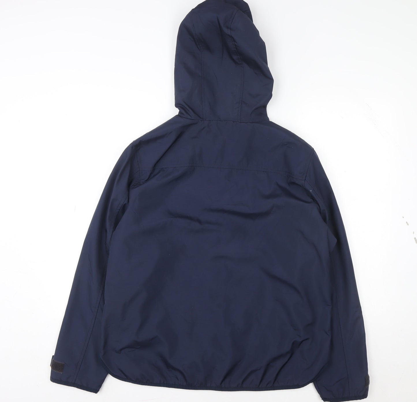 Olympus Men's Blue Hooded Rain Coat Jacket Size 14 Regular Fit