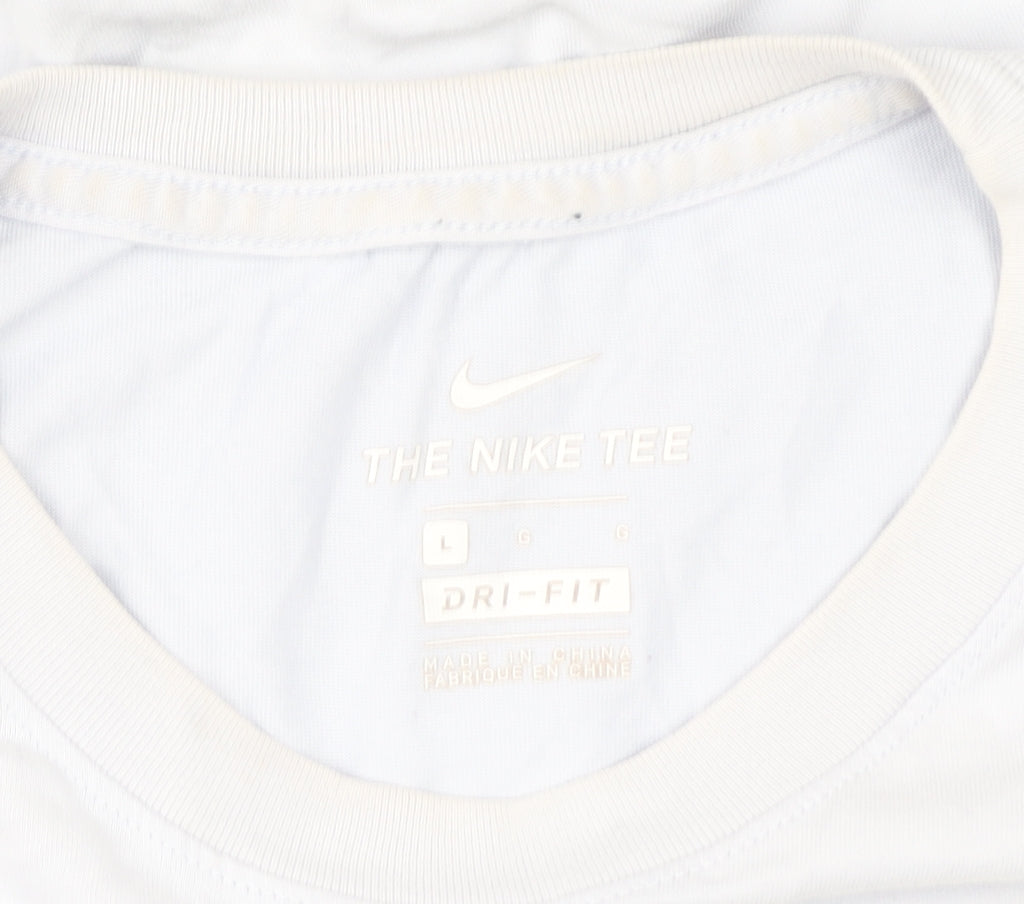 Nike Unisex White Dri-Fit Short Sleeve T-Shirt L