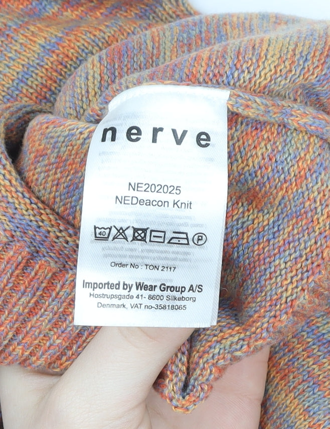 Nerve Sustainable Apparel Women’s Multicoloured Cotton Crew Neck Pullover Sweatshirt S