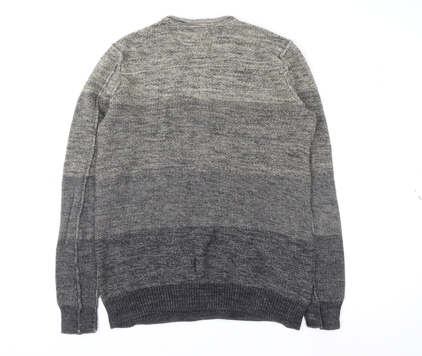 tigha Mens Grey Knit Pullover Sweatshirt Size S Regular Fit