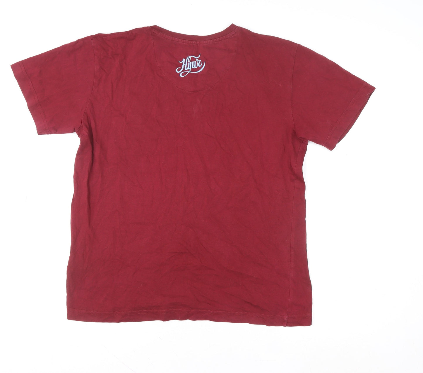 HYWR Boys Red Cotton Short Sleeve Pocket T-Shirt Size XL Casual