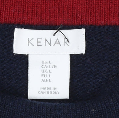 Kenar Womens Multicoloured Striped Wool Blend Jumper Size L