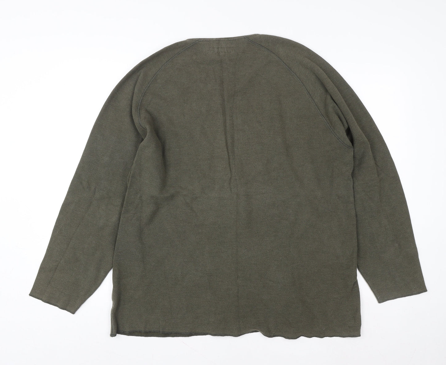 Next Men’s Green Cotton V-Neck Pullover Sweatshirt XL